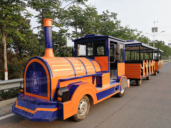 Tourist Orange Trackless Train
