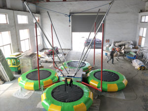 4 Person Inflatable Bungee Trampoline with Trailer