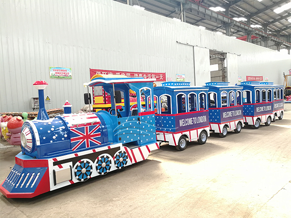 Customized Blue Trackless Train (1)