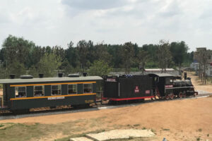 Large track sightseeing train